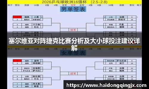 塞尔维亚对阵捷克比赛分析及大小球投注建议详解